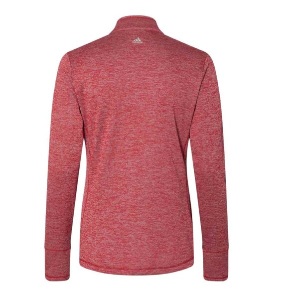 adidas - Women's 3-Stripes Heather 1/4 Zip Pullover - Picture 2 of 2